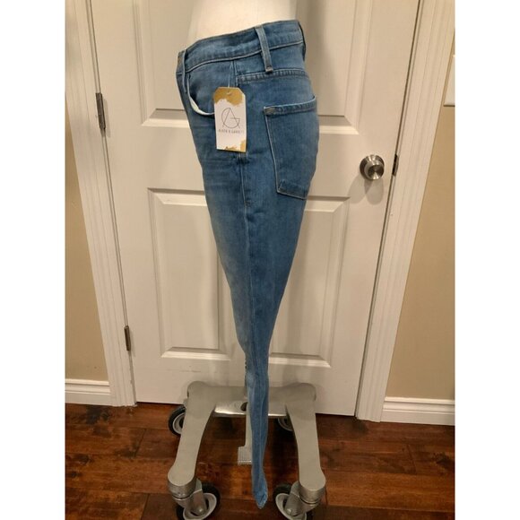 Frame Medium Wash Ali High Rise Cigarette Skinny Blue Jeans, Size 26 - Picture 3 of 10